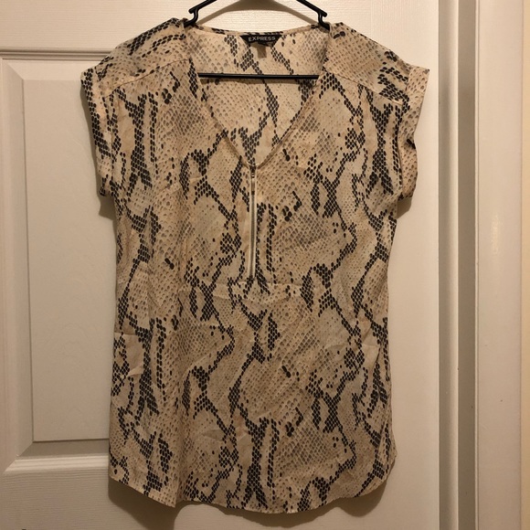 EXPRESS snake skin blouse - Picture 1 of 6